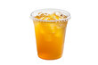 © admin_design - Refreshing iced tea in a plastic cup with ice cubes, perfect for a hot day. Enjoy the cool beverage for a summer refreshment.