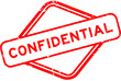 © bankrx - Grunge red confidential word rubber seal stamp on white background