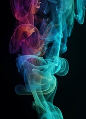 Canvas Print - liquid colorful smoke, vivid colors background texture