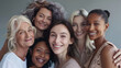 © Maksym Tereshchenko - Skincare for All Ages: A diverse group of women of different ages and backgrounds engaging in their skincare routines, emphasizing the universal importance of skincare for healthy
