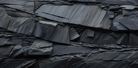 basalt texture of a pile of black and grey rocks