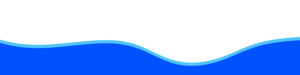 Wall Mural - Separator, divider shape, wave border vector illustration	