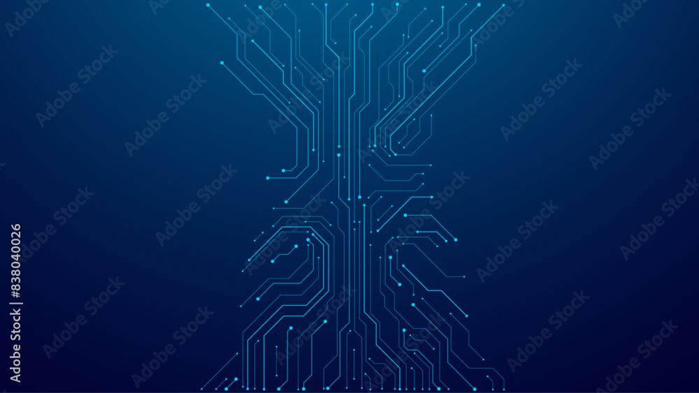 Abstract digital background with circuit line elements in technology ...