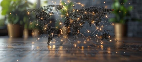 Global communications in Various connections implying a world
