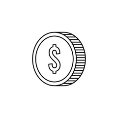 Wall Mural - icon coin dollar logo