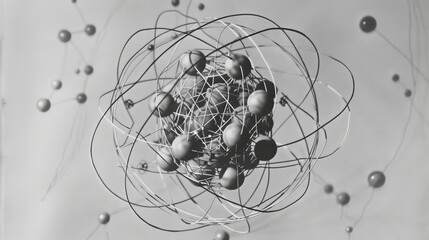 Wall Mural - The discovery of the atom's structure was pivotal in the development of chemistry and physics, enabling scientists to understand the composition of matter.