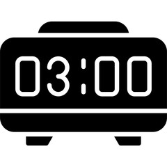 Canvas Print - Digital Alarm Clock Icon