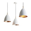 © Rohit k  - Three White Pendant Lights With Gold Accents, Isolated on a Transparent Background, Graphic Resource