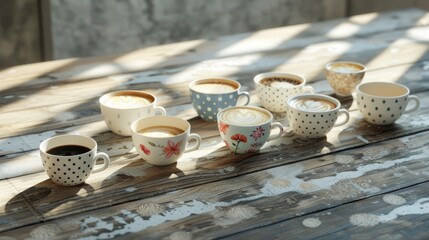 Wall Mural - The Coffee Cups Collection