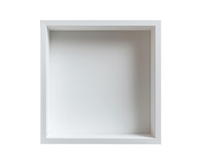 Wall Mural - white square frame isolated on white
