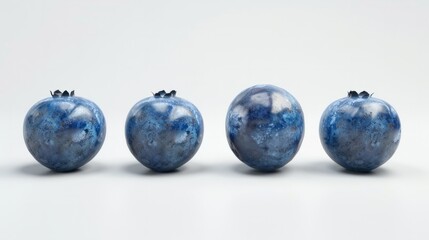 Blueberry on white background generative ai