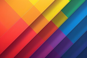 Wall Mural - geometric rainbow pattern on a dark background creating a bold and eye catching design that emphasiz