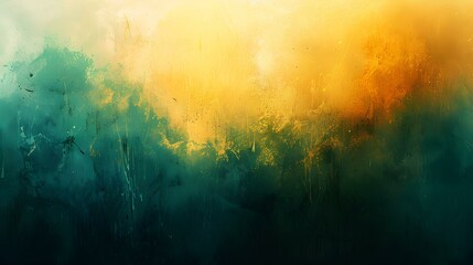 Wall Mural - Gradient Emerald to gold blend backdrop