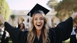 © Murkemur - Graduation celebration by blonde college girl