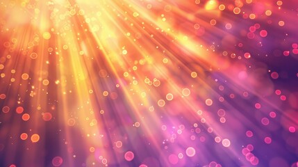 Wall Mural - abstract shine glow background with radiant light beams and bokeh effects, creating a vibrant and dy