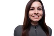 © Ivan Traimak - Young charming caucasian woman with brown eyes isolated on white background with copy space