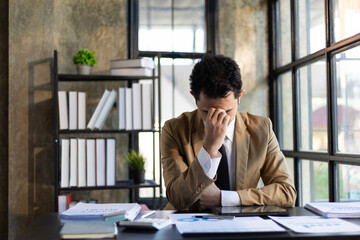 Businessmen who are serious about their work are suffering from headaches and stress.