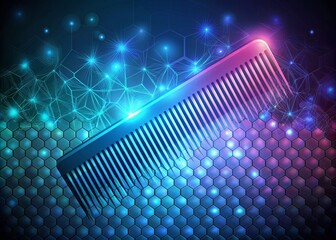 Wall Mural - Abstract glowing comb texture background, glowing, abstract, comb, texture, background, shiny, illuminated, pattern, design, vibrant, neon, digital, technology, futuristic, graphic, artistic