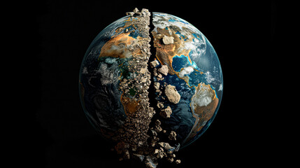 Wall Mural - A planet with a large hole in the middle of it