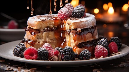 Wall Mural - christmas cake with berries