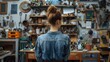© Media Srock - A Female Maker's Empowering Stance Amidst Her Workshop Domain