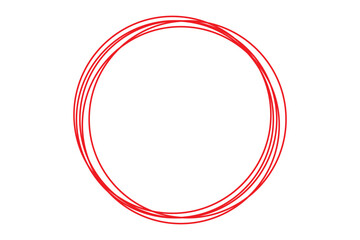 Wall Mural - red hand drawn circle for highlighting text