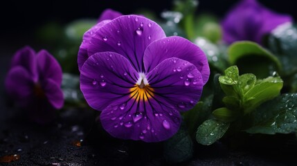 Wall Mural - purple flower in the garden.