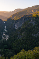 Wall Mural - Sunrise in the Yosemite Valley taken from Big Oak Flat rd. entering the national park.