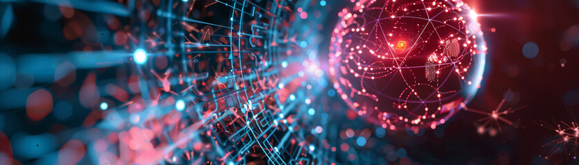 Generative AI crafts shield against malware invasion, futuristic design