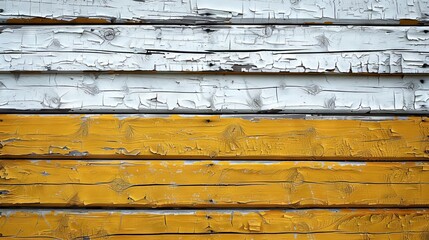 Wall Mural - Textured yellow and white wood background wallpaper