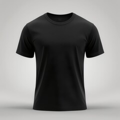 Canvas Print - 3d render of a black t shirt