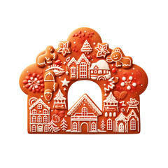 Canvas Print - holiday-themed cookie cutter, isolated on a white background.