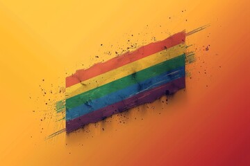 Wall Mural - abstract rainbow brushstroke on a vibrant background symbolizing creativity pride and diversity in a