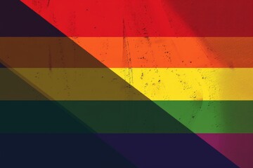 Wall Mural - abstract rainbow diagonal stripes on a dark background creating a bold and eye catching pattern perf