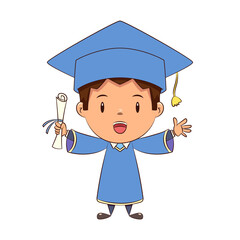 Sticker - Graduate child, graduation, happy, cute, kid