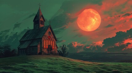 Wall Mural - halloween landscape