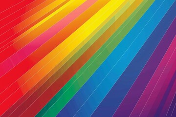 Wall Mural - Geometric rainbow texture symbolizing creativity and diversity in a vibrant and dynamic digital illustration