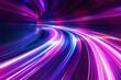 © Lipy - Abstract modern high-speed light effect. Curving light beams on an abstract background. Technologically, it is futuristic and active, Generative AI.