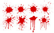 © Md Abidur Rahman - vector red blood splatters set on white background