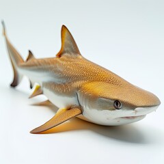 Wall Mural - a cute hammer head shark on a white background