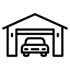 Wall Mural - garage icon