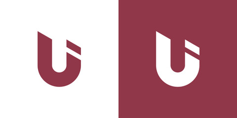 Letter U logo design with creative concept. Premium Vector