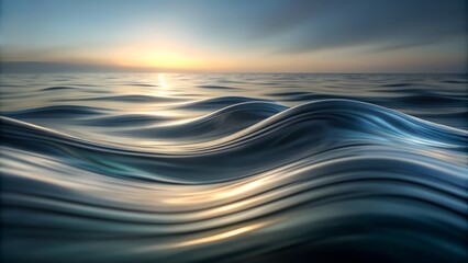 Wall Mural - Abstract blur light on sea and ocean, clear water close up colorful background.