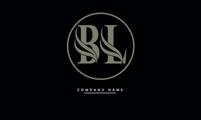 BL, LB, B, L Abstract Letters Logo Monogram