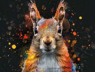 Wall Mural - rabbit in the night