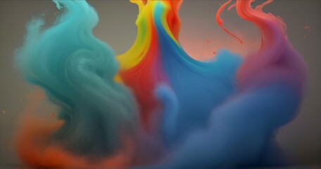 Wall Mural - Colorful Smoke Gradient Wallpaper Background