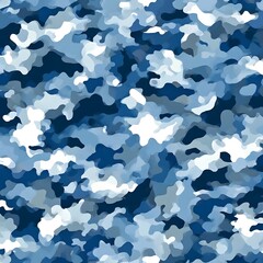 blue camouflage background, marine texture, military pattern