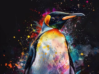 Wall Mural - penguin in the night