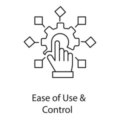 Wall Mural - Ease of Use & Control Icon. Vector Icon Design