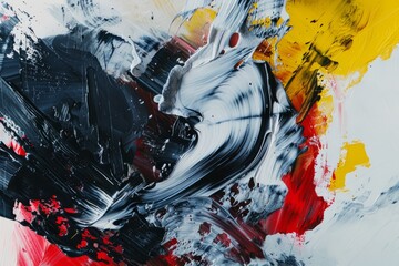 Abstract Painting with Bold Brushstrokes